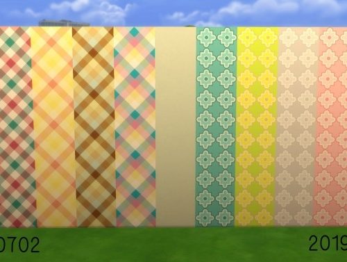 Retro + colorful wall and floor value pack by Feelshy at Mod The Sims