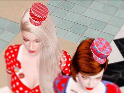 Retro Dinner Waitress Outfit & Hat at RIMINGs