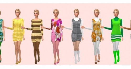 RETRO SHIFT DRESS at Sims4Sue