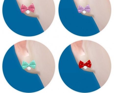 Ribbon Earrings at Ahri Sim4