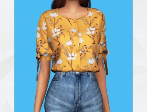 Ribbon Sleeve Blouse at Gorilla