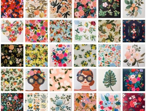 Rifle paper throw pillows at Lina Cherie