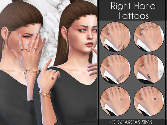 Right Hand Tattoos At Descargas Sims The Sims 4 Catalog