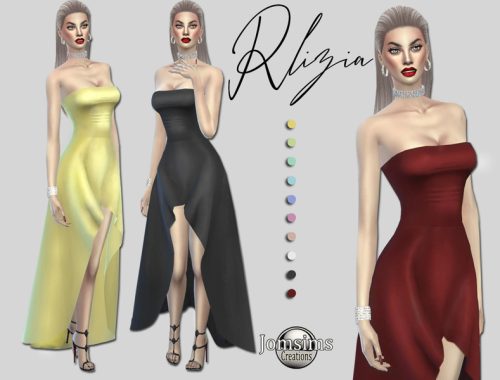 Rlizia strapless evening dress