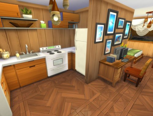 Rocky Jungle Tiny House - no CC - Basegame & Island Living