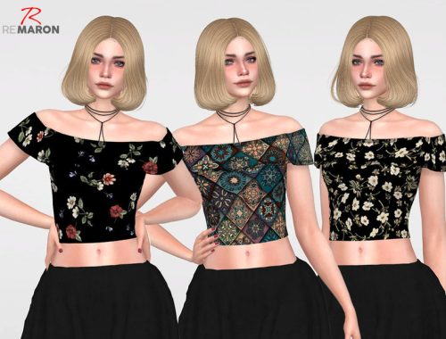 Romantic Cropped Floral for Women 01