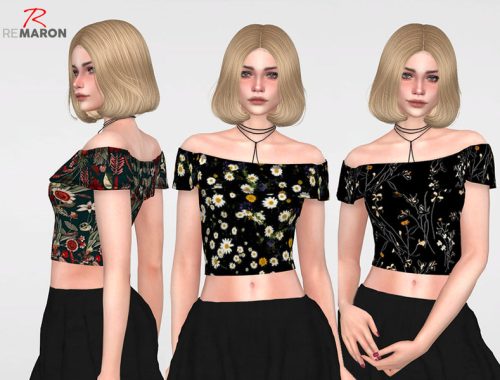 Romantic Cropped Floral for Women 01