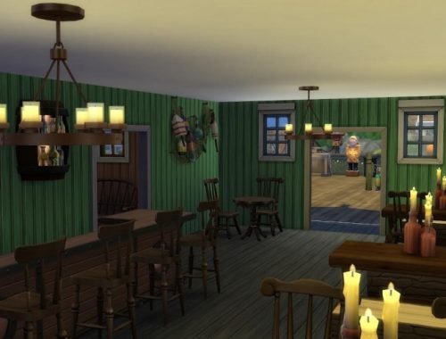 Rorbua Vertshus bar at KyriaT’s Sims 4 World