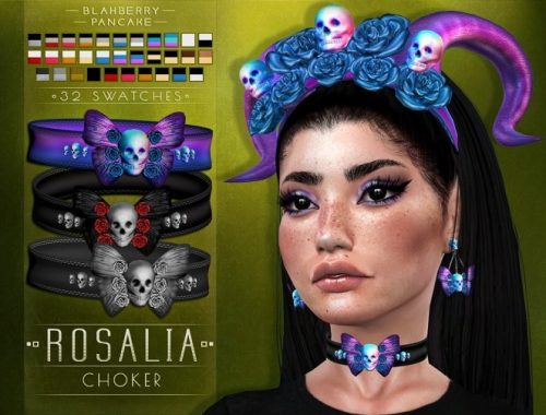 Rosalia set: headdress, choker & earrings at Blahberry Pancake