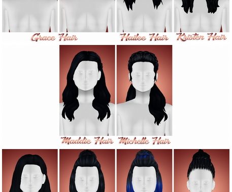 ROSE – A FEMALE HAIR PACK at Wild-Pixel