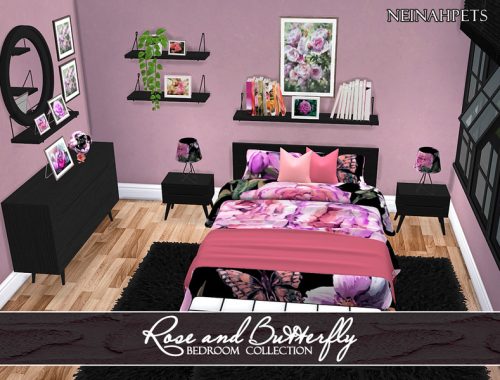 Rose and Butterfly Bedroom Collection {Mesh Required}
