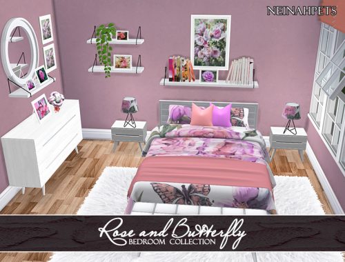 Rose and Butterfly Bedroom Collection {Mesh Required}