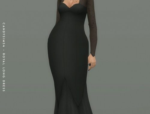 ROYAL LONG DRESS at Candy Sims 4