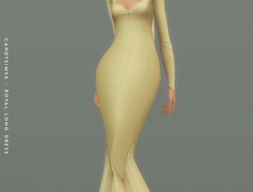 ROYAL LONG DRESS at Candy Sims 4