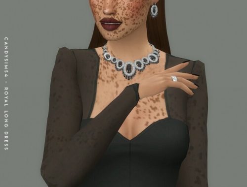 ROYAL LONG DRESS at Candy Sims 4
