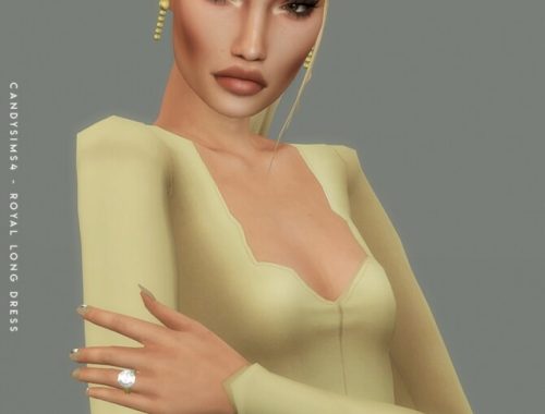 ROYAL LONG DRESS at Candy Sims 4