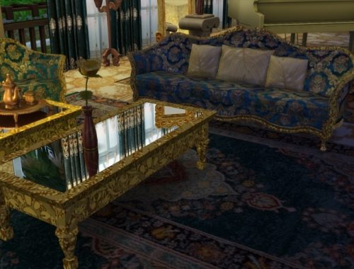 Royalty in Blue! sofa & armchair at Anna Quinn Stories