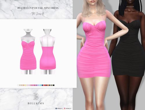 Ruched Cup Detail Mini Dress