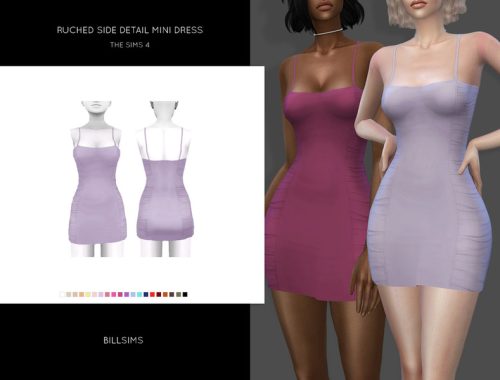 Ruched Side Detail Mini Dress