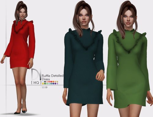 Ruffle Detailed Dress
