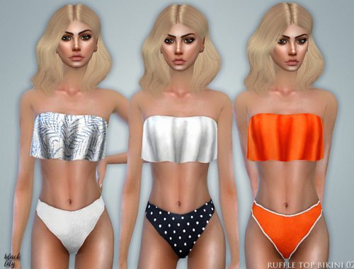 Ruffle Top Bikini 02