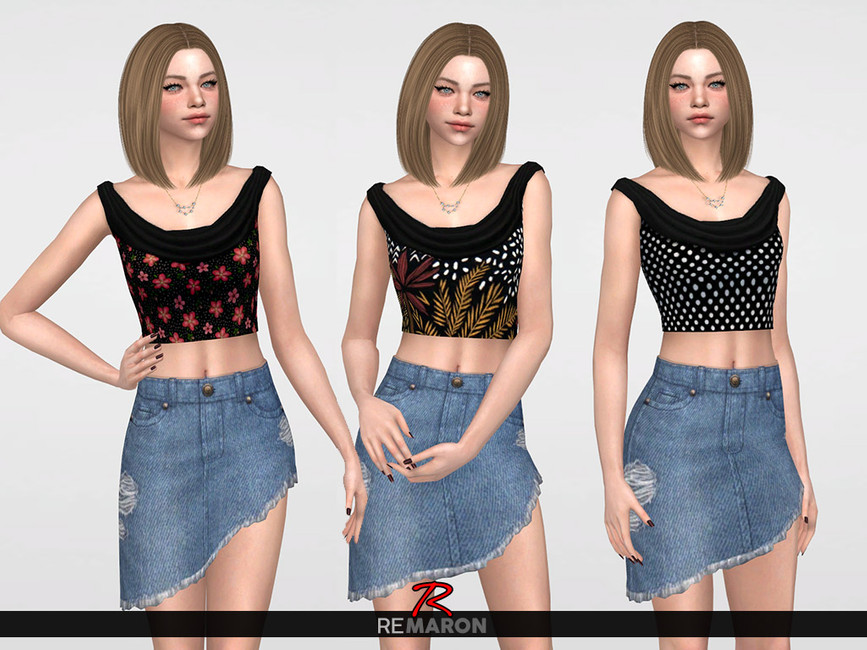 Ruffle Top for Women 01 - The Sims 4 Catalog