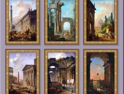 Ruins in Italy paintings by Hubert Robert by DAJSims at Mod The Sims