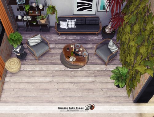 Rustic loft floor
