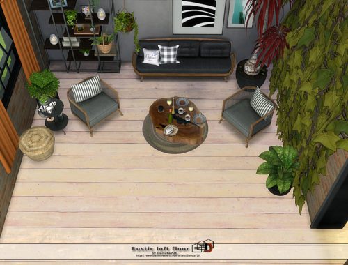 Rustic loft floor