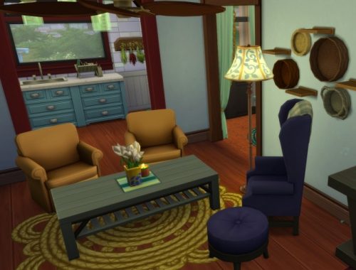 Rustic Oak Alcove by joiedesims at Mod The Sims