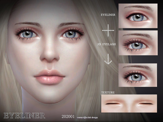 S-Club LL ts4 eyeliners 202001 - The Sims 4 Catalog