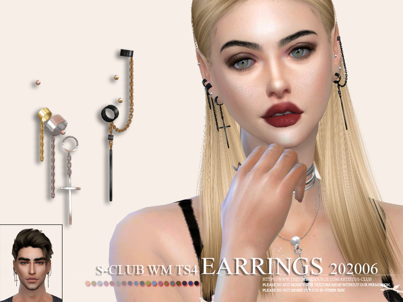 S Club Ts4 Wm Earrings 202006 The Sims 4 Catalog