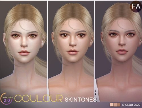 S-Club ts4 WMLL COLOURS skintones FA 2.0