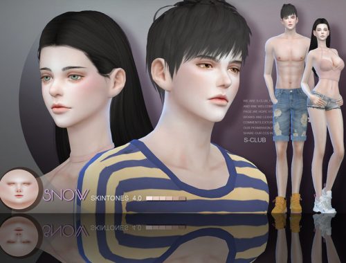 S-Club ts4 WMLL HS Snow Elf skintones(ALL AGE) 4.0