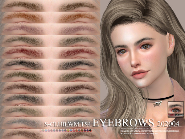 S Club Wm Ts4 Eyebrows 202004 The Sims 4 Catalog