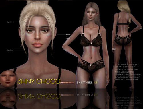 S-Club WMLL ts4 SHINY CHOCO3.5 skin ALL AGE