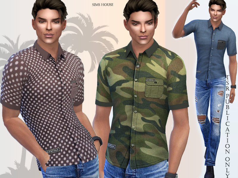 Safari men's shirt - The Sims 4 Catalog
