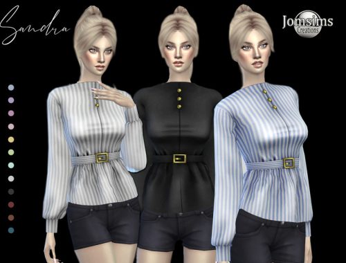 sandra blouse with belt
