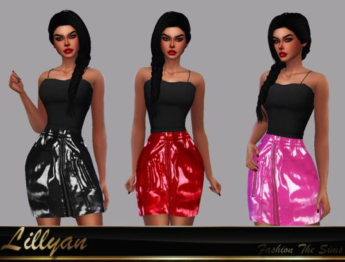 Sandy leather skirt