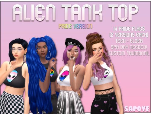 [SAPOYE] Pride Alien Crop Top - SPA DAY REQUIRED