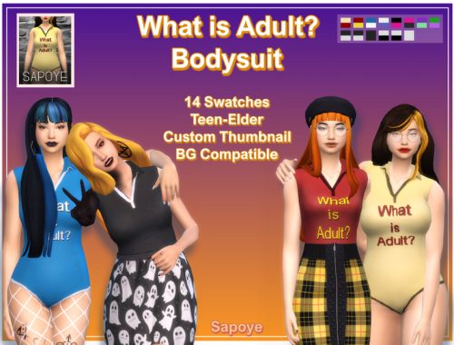 [SAPOYE] What is Adult? Bodysuit
