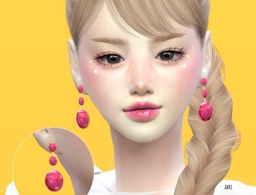 Sapphire Earrings at Ahri Sim4