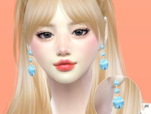 Sapphire Earrings at Ahri Sim4