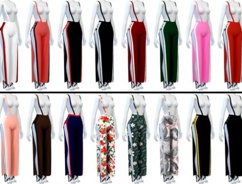 Sarah Suspenders Pants by Liseth Barquero at BlueRose-Sims