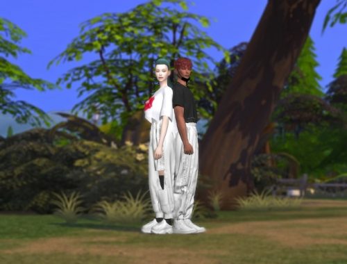 Satin Jogger Pants M&FM bottom at MINI SIMS