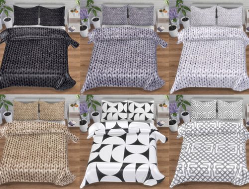 Scandinavian Blankets and Pillows recolors at Descargas Sims