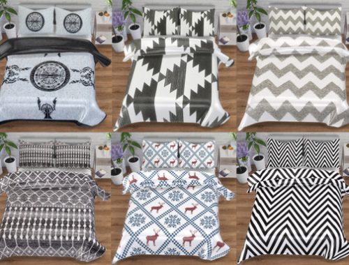 Scandinavian Blankets and Pillows recolors at Descargas Sims