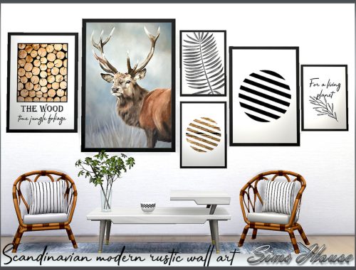 Scandinavian modern rustic wall art