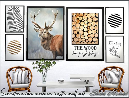Scandinavian modern rustic wall art