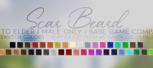 SCAR BEARD at Candy Sims 4